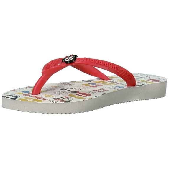 Havaianas Girls Kids Slim Disney Cool Sandal Flip Flop - White/Ruby Red - 25/26 BR