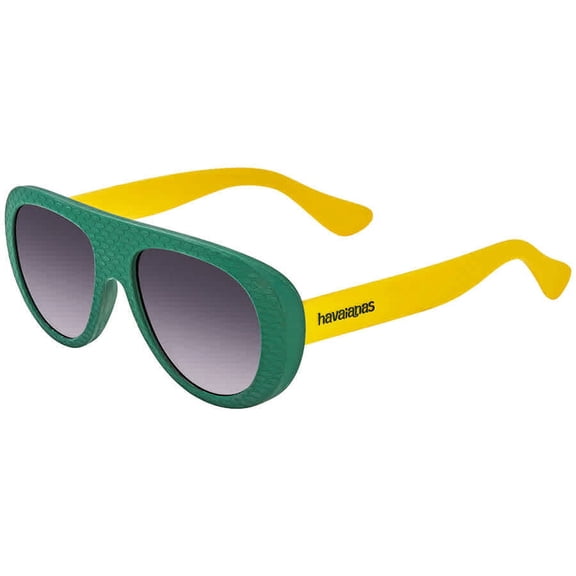 Havaianas Green and Yellow Rectangular Sunglasses RIO/M QPN LS 54