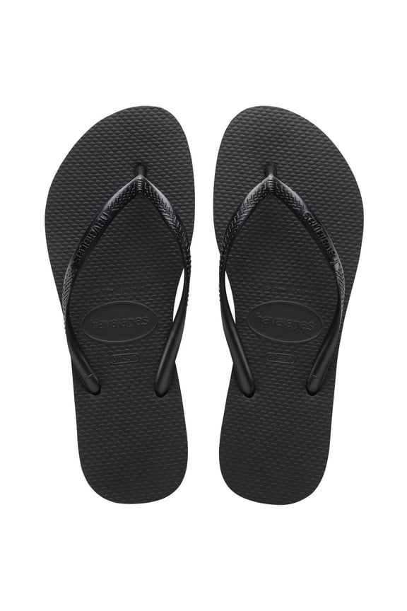 Kids Slim Flip Flops - Kids' Summer Sandals for Boys & Girls - Black, 10C little kid