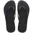 thumbnail image 1 of Havaianas Kids Slim Flip Flops - Kids' Summer Sandals for Boys & Girls - Black, 2Y big kid, 1 of 7