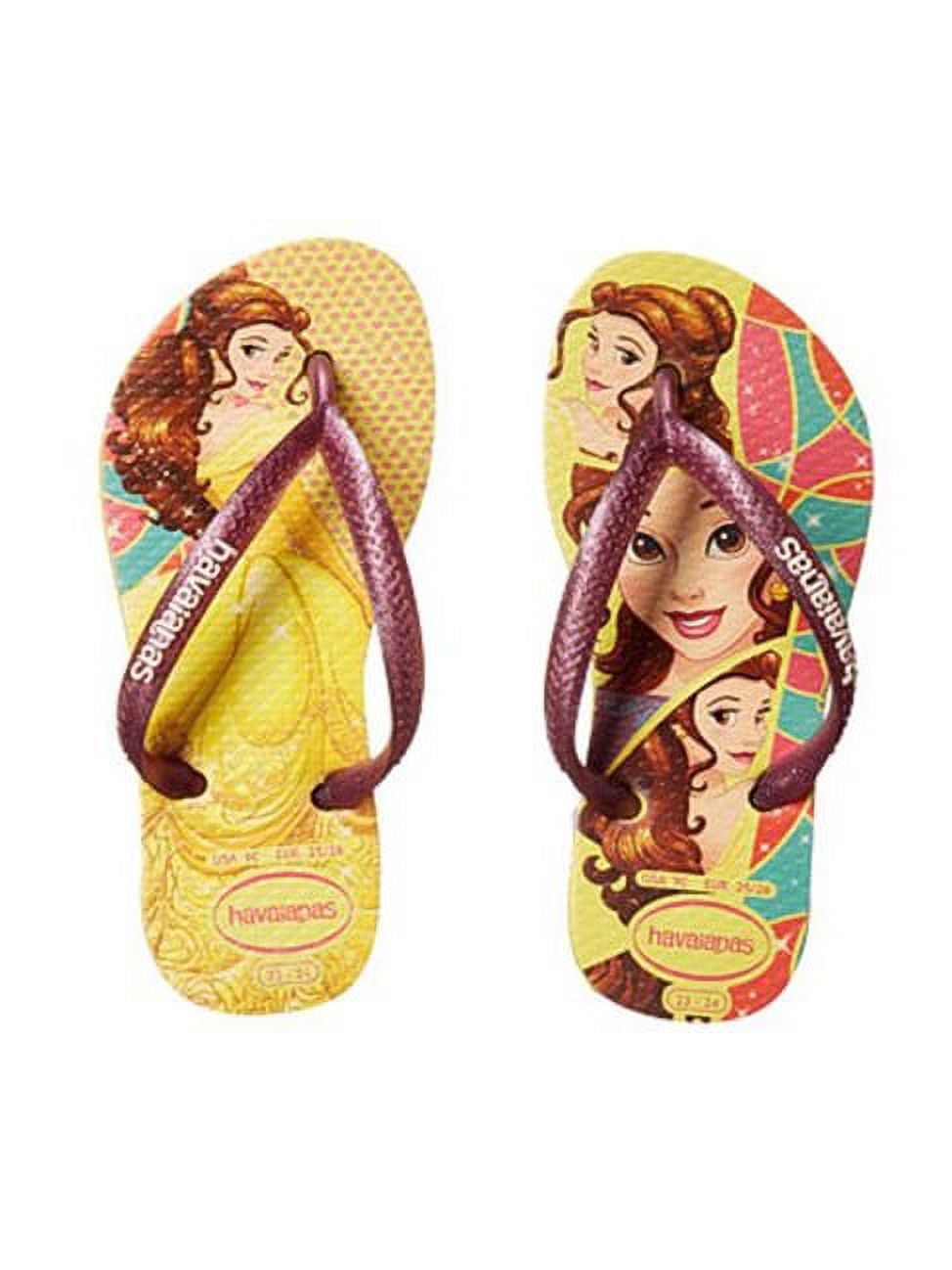 ⭐︎Princess SLIM⭐︎ Kids' Disney Princess Slim Flip Flops Purple Fantasy | Havaianas