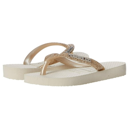 Havaianas Slim Glitter Girls Sandal 0121-Beige 11 C