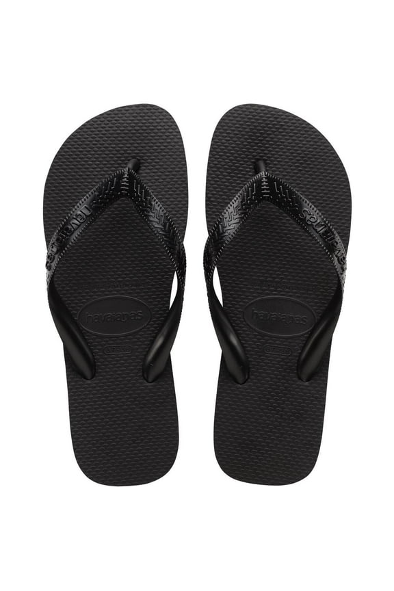Top Flip Flops for Women - Summer Style Sandals - Black, 6