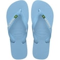 thumbnail image 1 of Havaianas Women's Brazil Logo Flip flops - Spring and Summer Sandals for Women - Blue Lavender/White, 7/8, 1 of 6