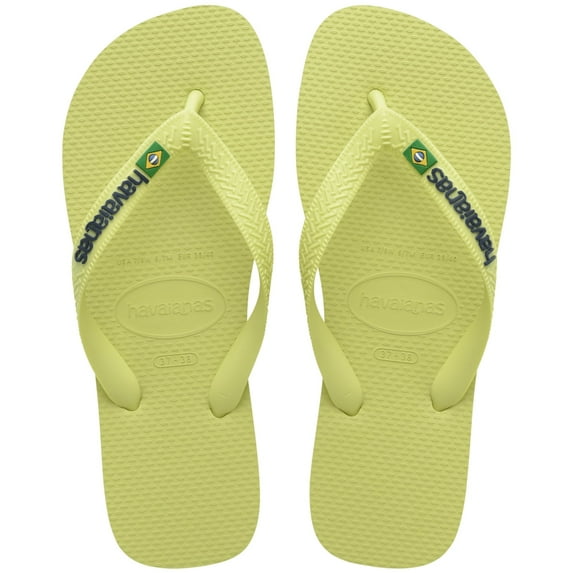 Havaianas Women's Brazil Logo Flip flops - Spring and Summer Sandals for Women - Matcha Green, 6