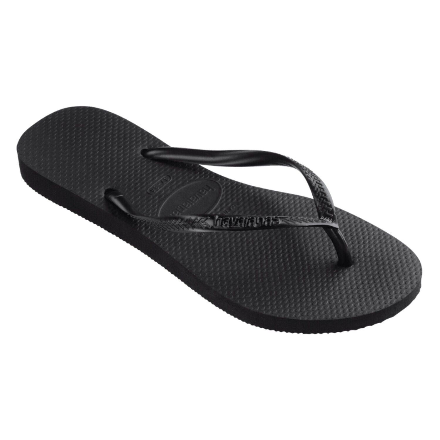 Havaianas Women's H. Slim Black Rubber Sandal - 6M