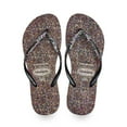 thumbnail image 1 of Havaianas Women's Slim Carnaval Flip Flop Sandal - Black with Glitter, 1 of 3