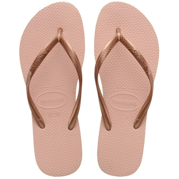 Havaianas Women's Slim Flip Flops - Spring and Summer Pool Sandals for Women - Ballet Rose, 9/10