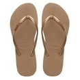 thumbnail image 1 of Havaianas Women's Slim Flip Flops - Spring and Summer Pool Sandals for Women - Rose Gold, 7/8, 1 of 5