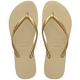 thumbnail image 1 of Havaianas Women's Slim Flip Flops - Spring and Summer Pool Sandals for Women - Sand Grey/Light Golden, 6, 1 of 6