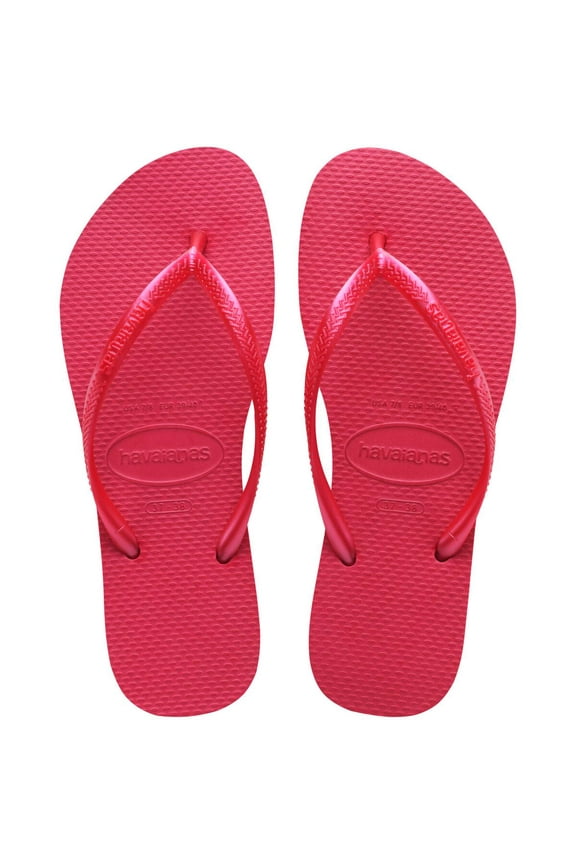 Women's Slim Flip Flops - Spring and Summer Pool Sandals for Women - Pink Fever, 11/12