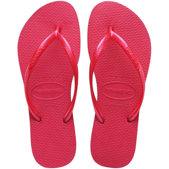 Havaianas Women's Slim Flip Flops - Spring and Summer Pool Sandals for Women - Pink Fever, 6