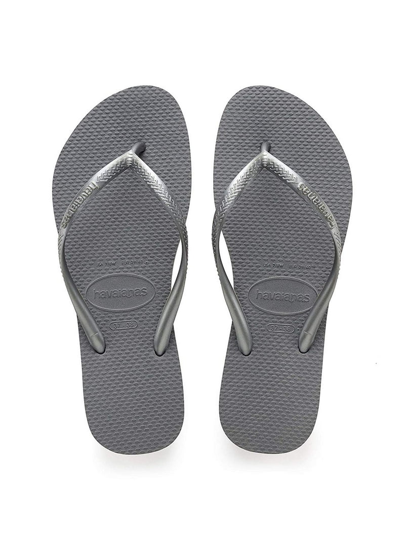 Havaianas Women's Slim Flip Fop Steel Grey Sandals 4-5M/5-6 W/35
