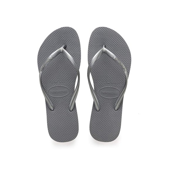 Havaianas Women's Slim Flip Fop Steel Grey Sandals 4-5M/5-6 W/35-36 BR