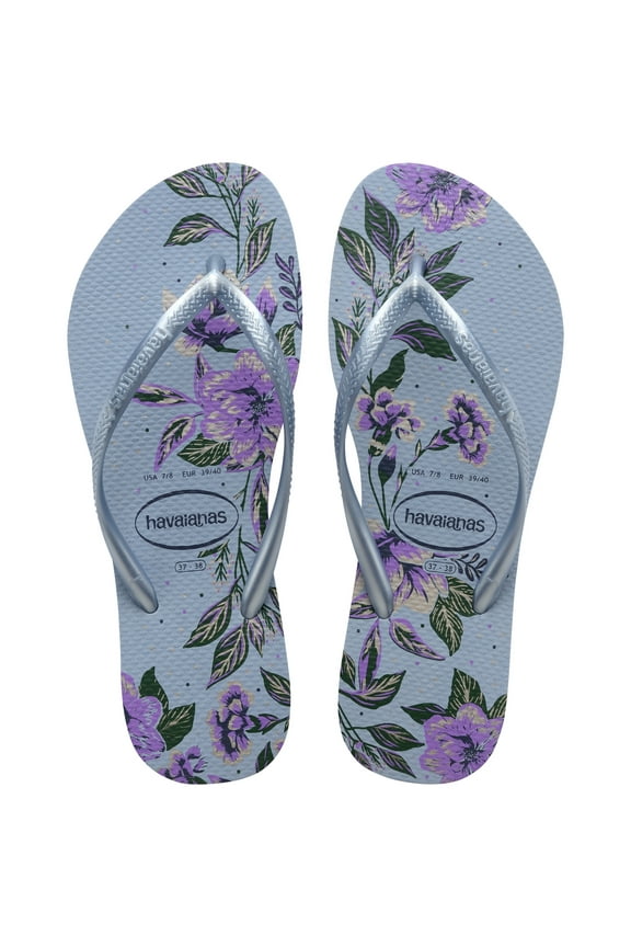 Women's Slim Organic Flip Flop Sandals, Ashley Blue, Size 11/12