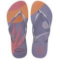 thumbnail image 1 of Havaianas Women's Slim Palette Glow Flip Flop Sandals, Sand Grey/ Golden, Size 7/8, 1 of 4