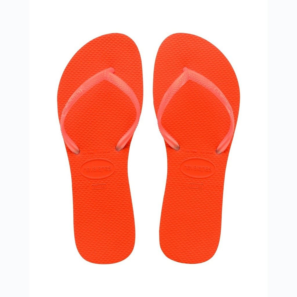 Neon orange cheap flip flops