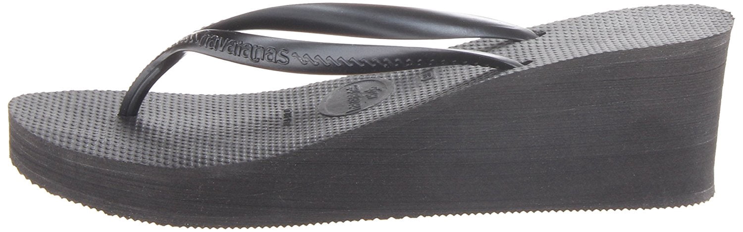 havaianas women's havaianas high fashion wedge flip flops Havaianas Womens High Fashion Sandal Flip Flop Black 36 BR  4127537-0090-6