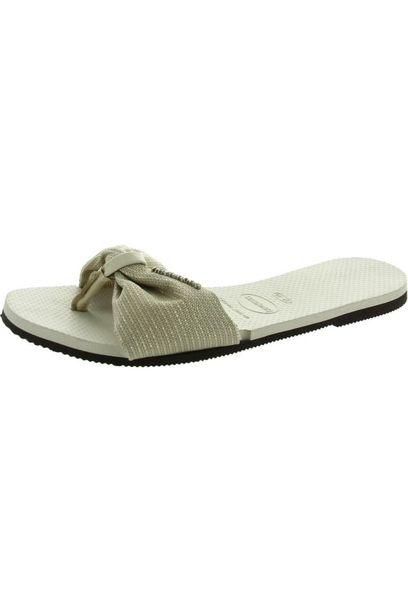 Womens You St. Tropez Shine Logo Flip-Flops