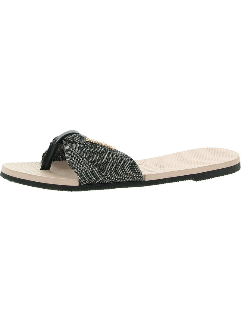 Havaianas Womens You Tropez Shine Slip On Casual Flip-Flops