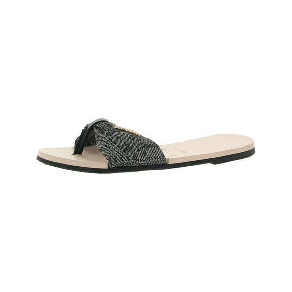 Havaianas Womens You St. Tropez Shine Slip On Casual Flip-Flops