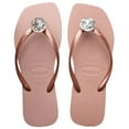 thumbnail image 1 of Havaianas for Women - Slim Square Centenary Diamond Flip Flops - Crocus Rose - 6, 1 of 5