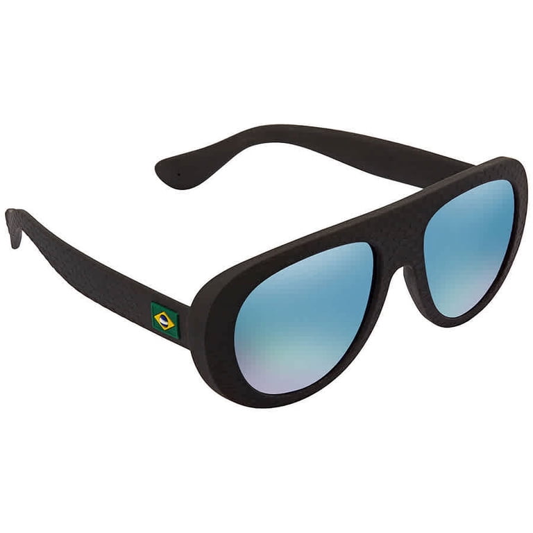 Havaianas RIO/M Retro Sunglasses in Matte Green Yellow 54 mm New Havaianas Green and Yellow Rectangular Sunglasses RIO/M QPN  main image 3