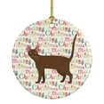 thumbnail image 1 of Havana Brown Cat Christmas Ceramic Ornament 2.8 in x 2.8 in, 1 of 3