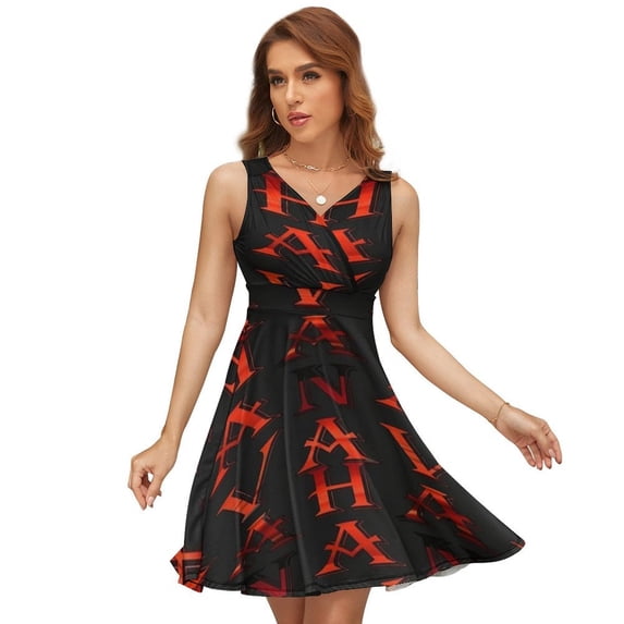 Havana Cuba Sleeveless Dress Women Summer Evening Dresses Ladies Sundress
