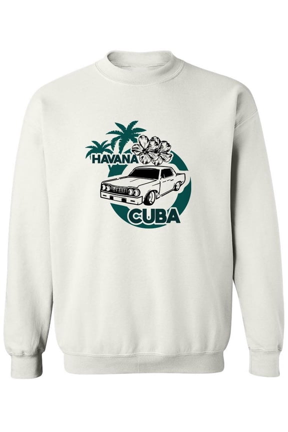 Havana Cuba Sweatshirt Men -SPIdeals Designs, Male Small