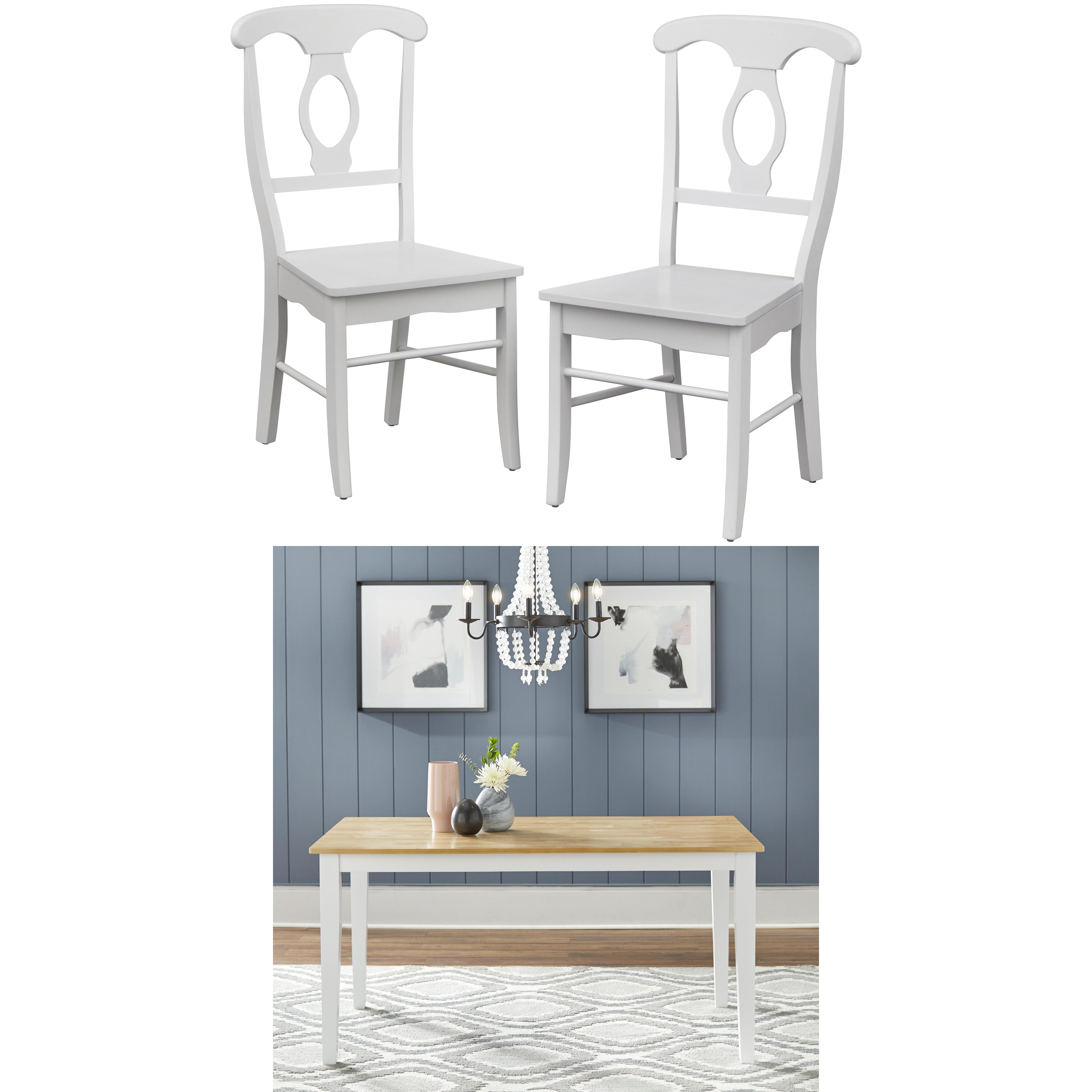 Havana Empire 7-Piece Dining Set, White/Natural