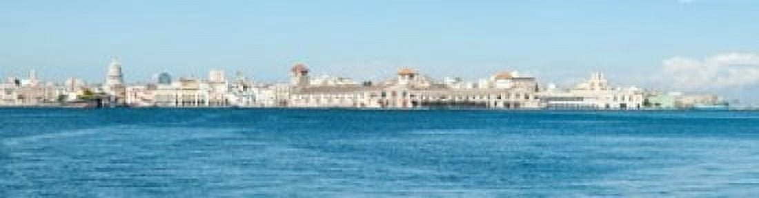 Havana Harbor seen from east side at Regla Ferry Dock Havana Cuba Canvas Art - Panoramic Images (20 x 5)