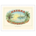 thumbnail image 1 of Havana Imperial Cigars - Vintage Cigar Label c.1910 - Fine Art Matte Paper Print (Unframed) 20x26in, 1 of 4