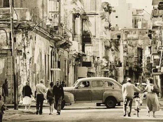 Havana Street Cuba Canvas Art - Lee Frost (18 x 24)