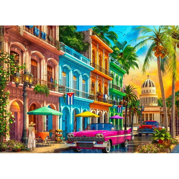 Springbok 1000 Piece Havana Sunset Jigsaw Puzzle for Adults - Made in USA