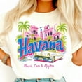 thumbnail image 1 of Havana Vibes Shirt, Vintage Cuban Car Tee, Retro Island Life T-Shirt, Colorful Caribbean Vacation Shirt, Havana Streets Graphic Tee, 1 of 5