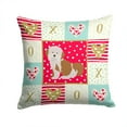 thumbnail image 1 of Havanese 2 Love Fabric Decorative Pillow Red, 1 of 4