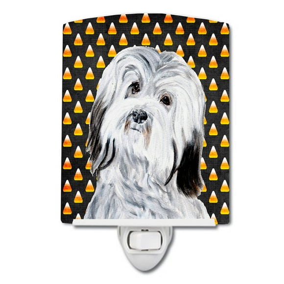 Havanese Candy Corn Halloween Ceramic Night Light