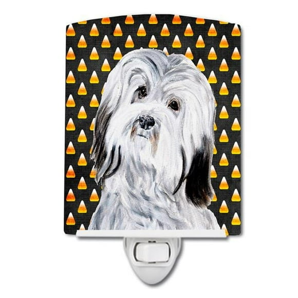Havanese Candy Corn Halloween Ceramic Night Light
