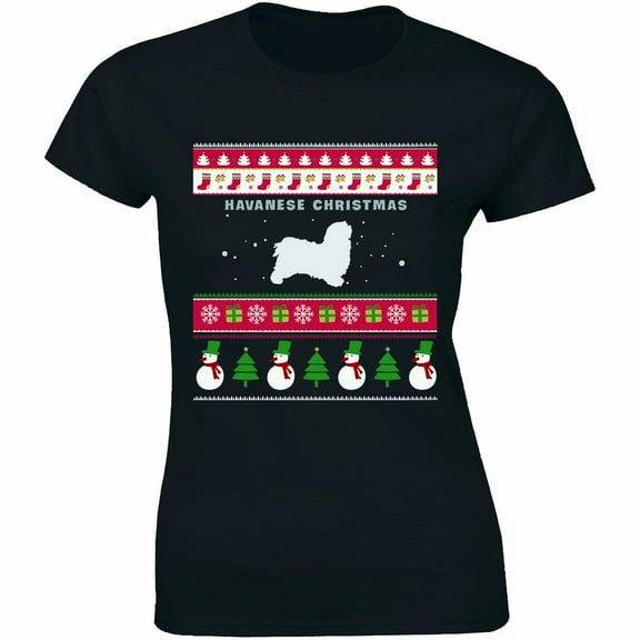 Havanese Christmas - Xmas Holiday Dog Lover Women's Ugly T-Shirt