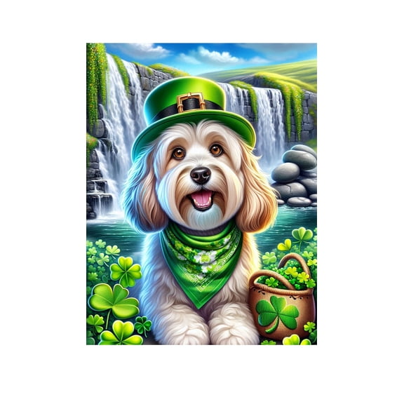 Havanese Cream - Best of Breed DCR Saint Patricks Day House Flag