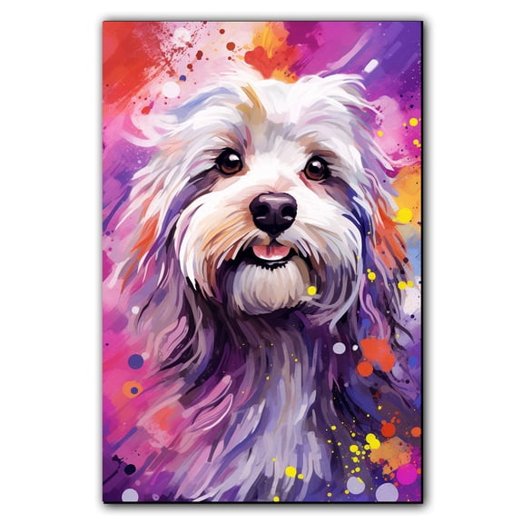 Havanese Dog Gift - Art Bedroom - Graffiti Dog Wall Art For Living Room Large Size Modern Home Wall Decor Abstract Canvas Wall Art Ready to Hang Size 11''x17'', 24''x36''