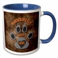 thumbnail image 1 of 3drose, Havanese Dog Love Dog Breed in Gray and Brown, 11oz Two-tone Blue Mug, 1 of 6