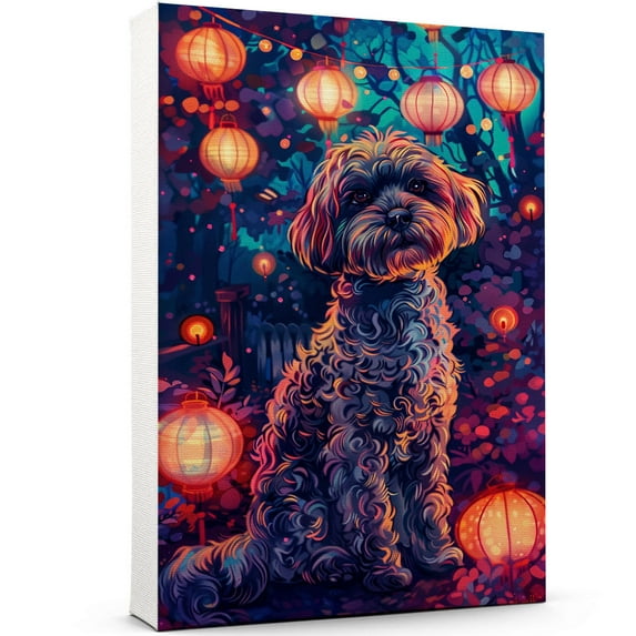 Havanese Dog Watercolor Art Poster - Havanese Dog Canvas Wall Art For Bedroom Decor - Bathroom Wall Decor - Dog Room