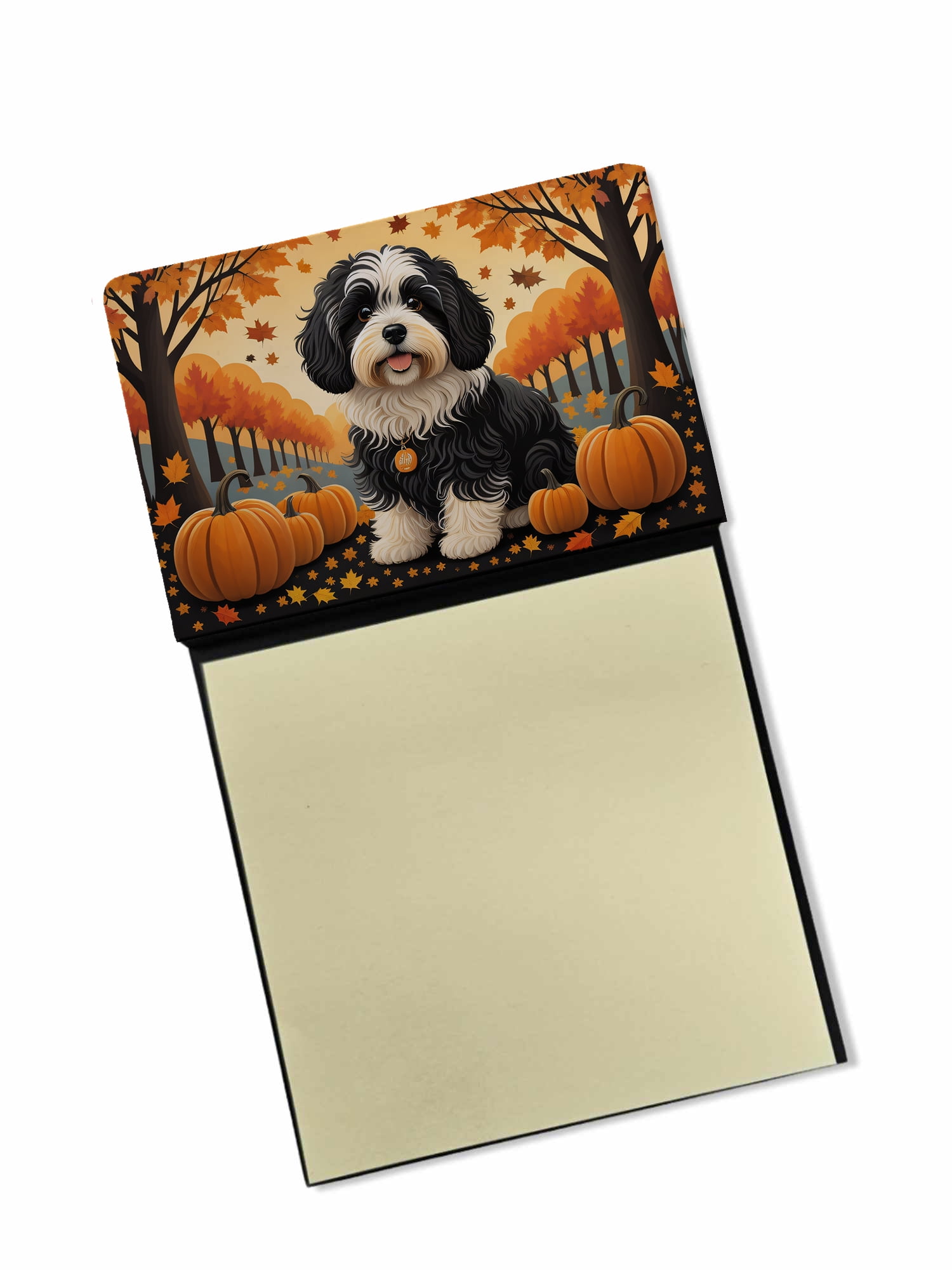 Havanese Fall Sticky Note Holder 3.25 in x 5.25 in