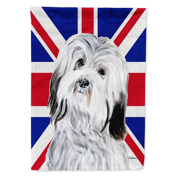 Havanese with English Union Jack British Flag Garden Flag