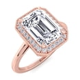 thumbnail image 1 of Havar - Vintage Emerald Cut Halo Moissanite Lab - Diamond Engagement Ring, 1 of 5