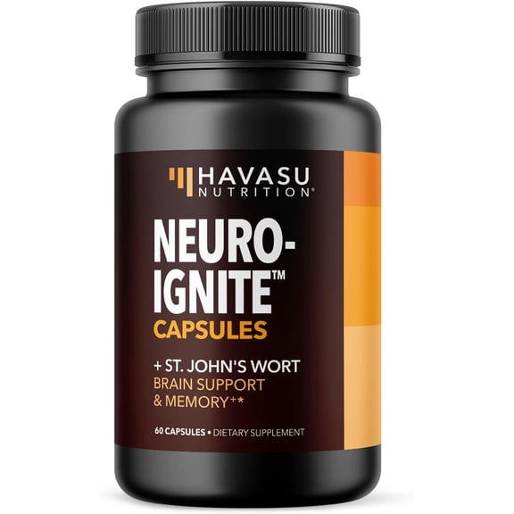Havasu Brain Supplement for Memory and Focus, Natural Nootropics Brain Support Supplement, 30 Ct