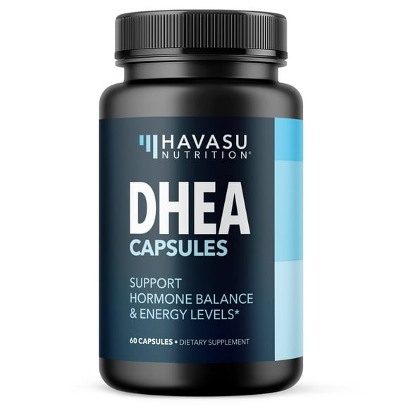Havasu DHEA 50mg Capsules, DHEA Supplement for Men & Women, Boost Energy and Help Hormones, 60 Ct