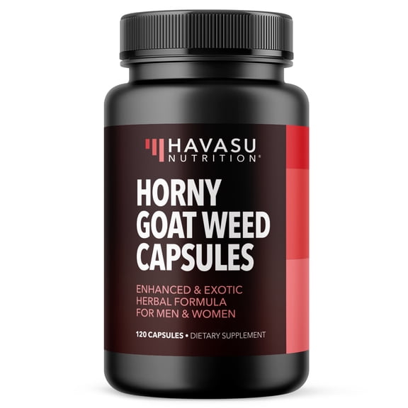 Havasu Nutrition Horny Goat Weed Supplement with Tongkat Ali for Men and Women, 120 Capsules